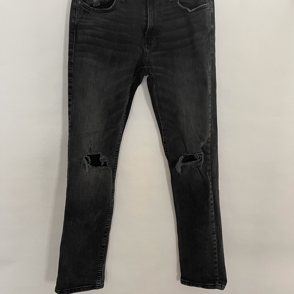 Hollister skinny distress black jeans size 31x32